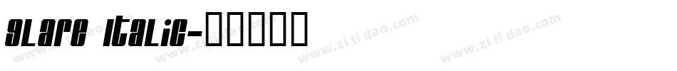 Glare Italic字体转换